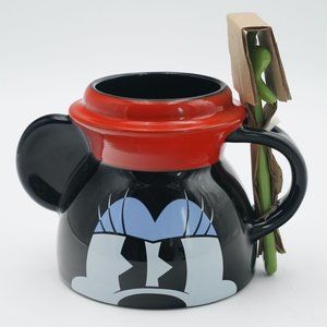 Disney Minnie Mouse Mug with Spoon Stoneware 17 oz Made in Thailand